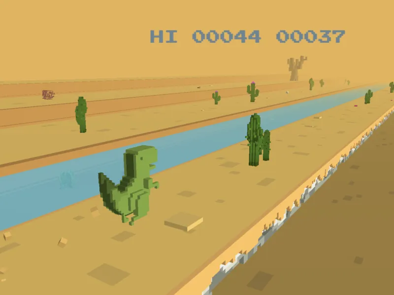 Chrome T-Rex Dinosaur Game 3D – Play the Dino Game Unblocked