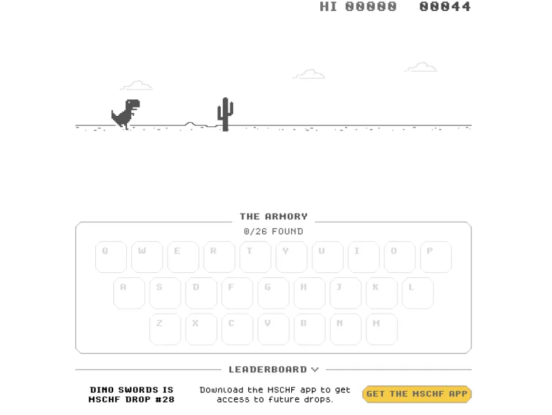 Dino Swords – Play the Weaponised Chrome Dino Game Online