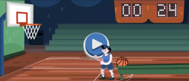 Google Basketball Doodle – 24-Second Olympic Hoops Challenge