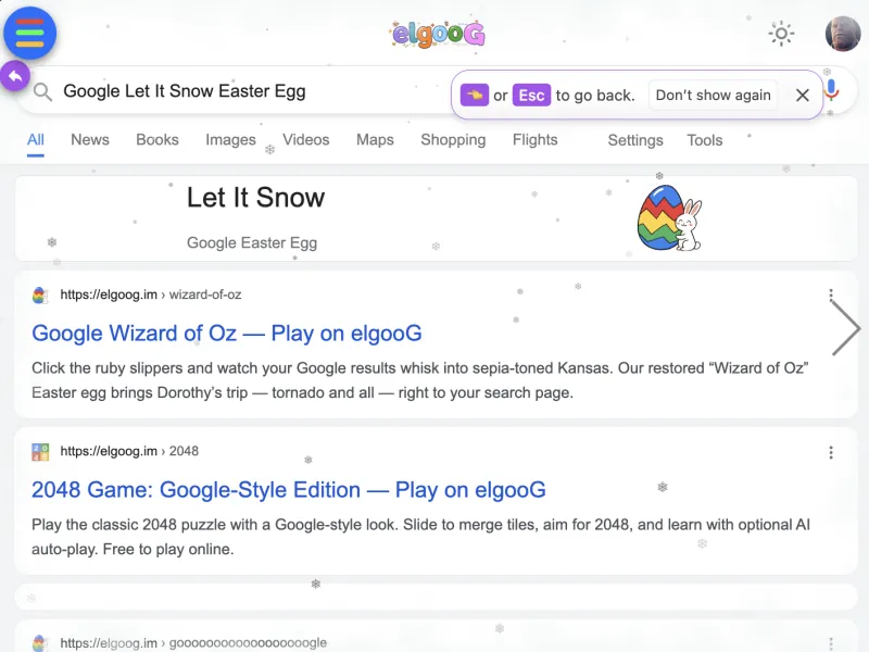 Google Let It Snow – Play The Easter Egg Online