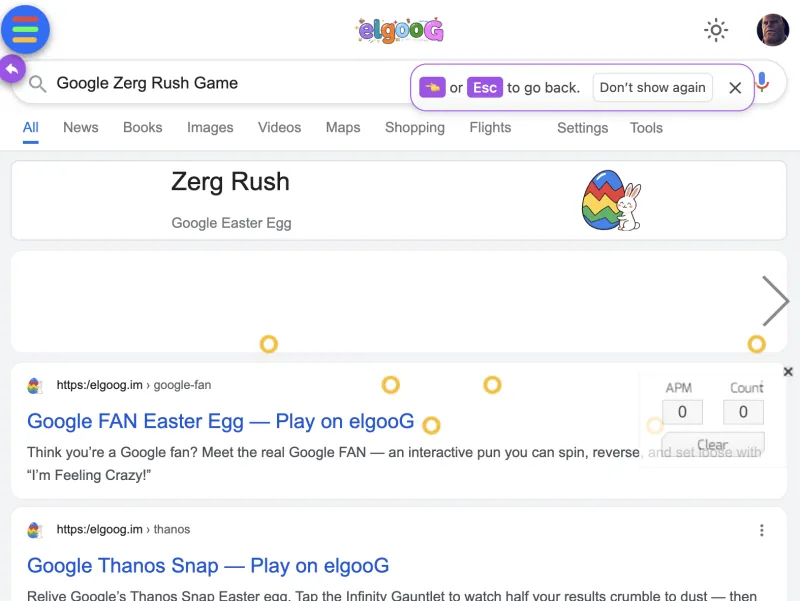 Google Zerg Rush – Play The Easter Egg Free Online