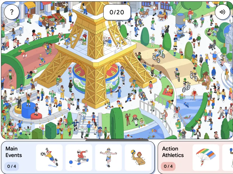 Paris Games 2024 Google Doodle – Play Hidden Objects Game
